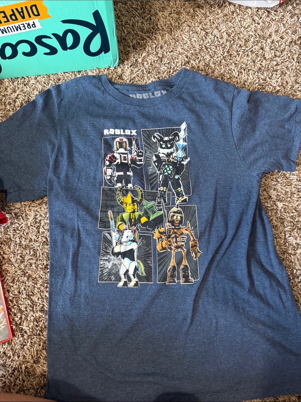 Roblox Boys' Short Sleeve Graphic Tee - Navy Blue